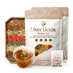 Vital Tea front packaging showing liver detox branding and benefits