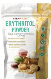Vitamatic front packaging showing 1 kg bag and product benefit