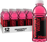 vitaminwater bottle front packaging showing dragonfruit flavor and benefits