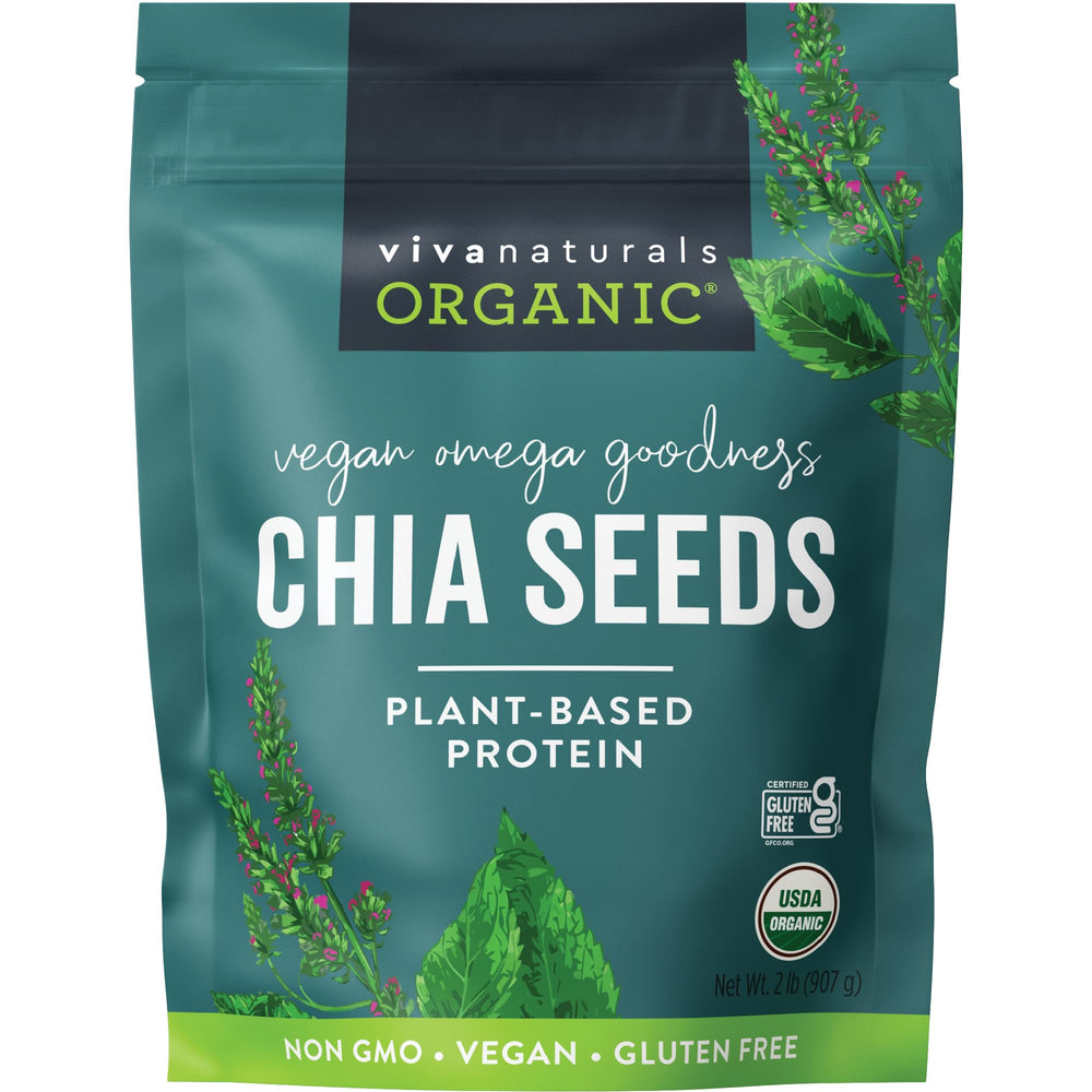 Viva Naturals front packaging showing 2 lb bag and organic seal for pantry-ready nutrition