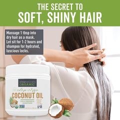 Viva Naturals applied as a hair mask on wet hair to boost shine and manageability