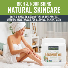 Viva Naturals pouring coconut oil from spoon to show smooth consistency and flavor