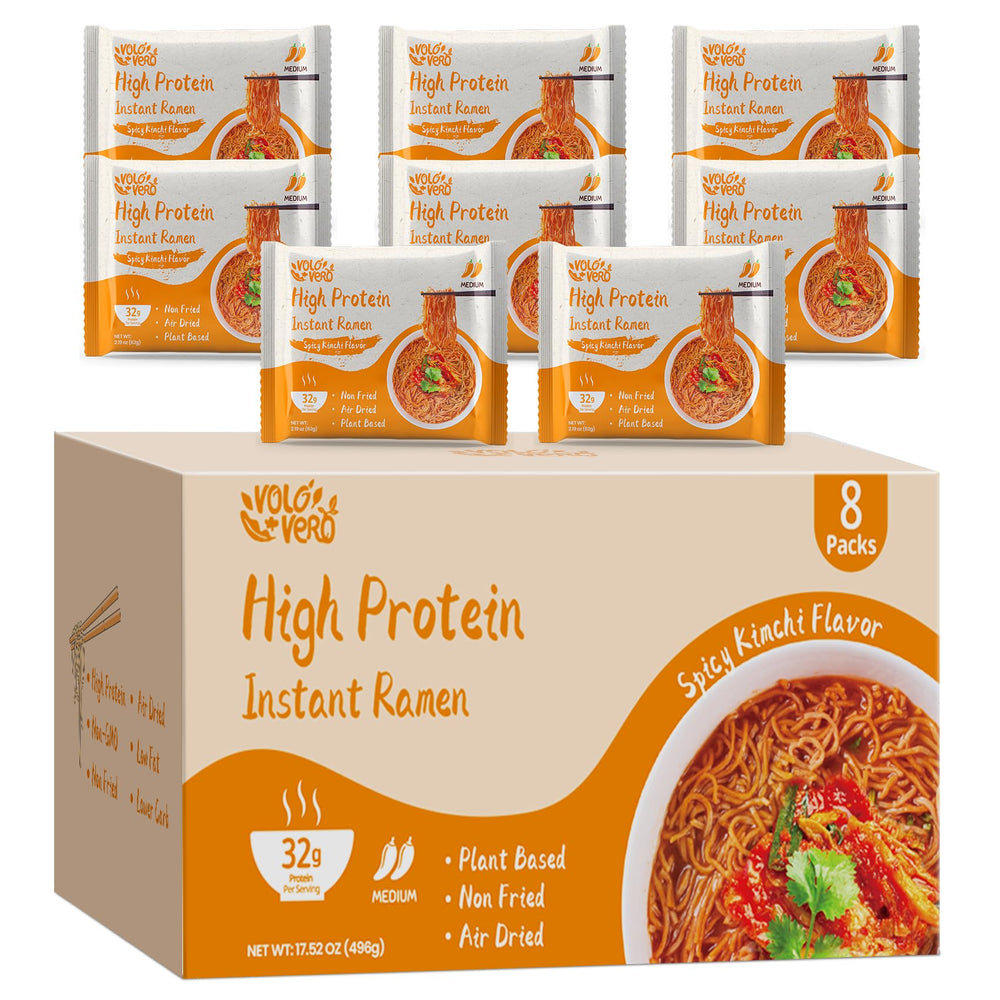 VOLO VERO front packaging showing protein benefit and kimchi flavor