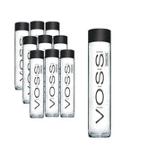 VOSS 375ml glass front packaging showing elegant bottle and purity benefit