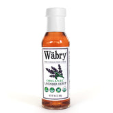 Wabry front bottle view showing organic lavender syrup and clean label benefits