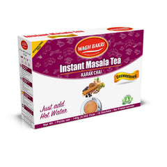 Wagh Bakri front packaging showing tin and brand for clear identification and convenience