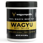 wagyurepublic 32oz jar front view showing label and clean packaging benefit