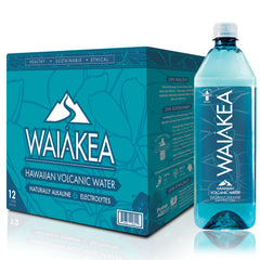 Waiākea front packaging 1L bottle showing label and recyclable benefits