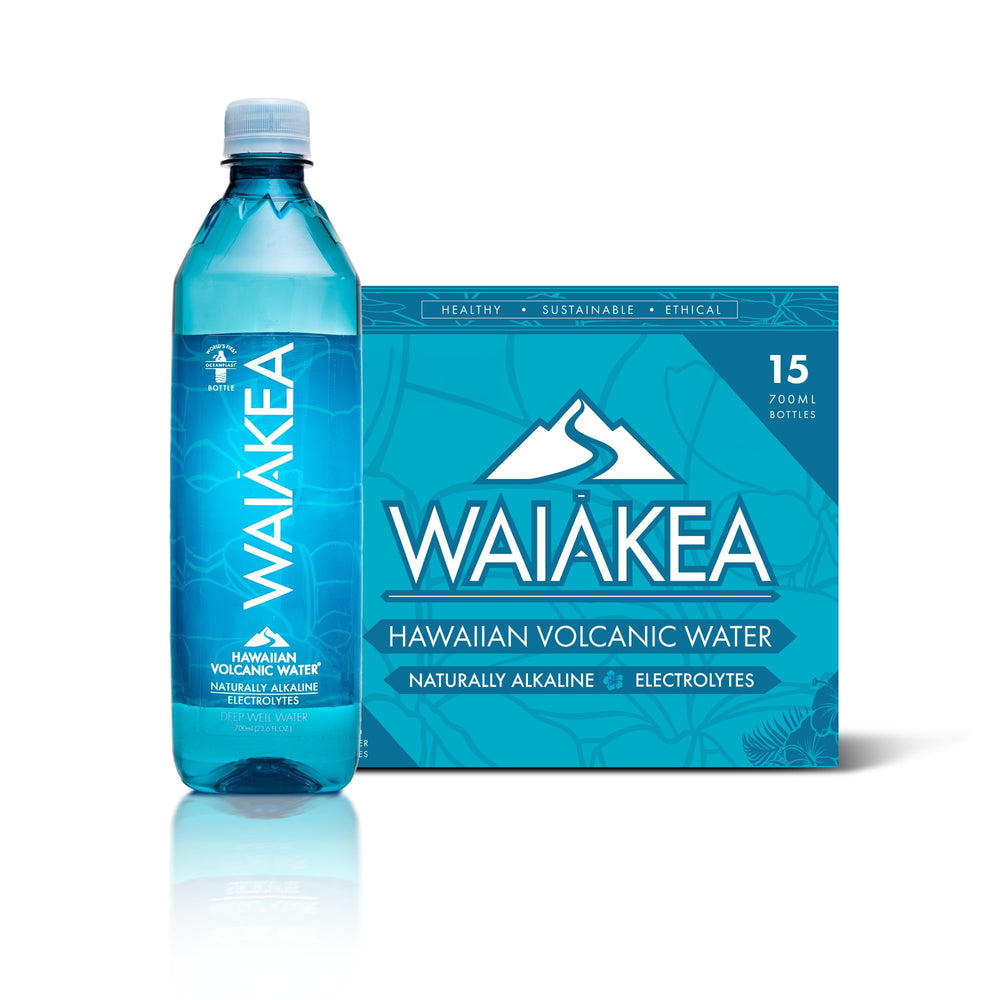 Waiākea Waena 15-pack front packaging showing bottles and branding for convenient hydration