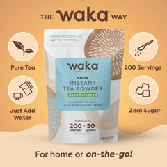 Close-up of Waka powder texture highlighting smooth dissolve