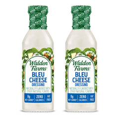 Walden Farms front packaging showing bold bleu cheese flavor and calorie-free benefit