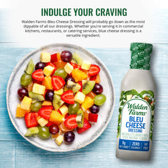 Walden Farms pouring dressing closeup showing creamy texture for salads