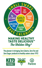 Walden Farms close-up of bottle labels, clear flavor identification benefit