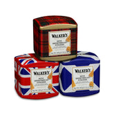 Walker's front-facing collectible tins showing all three designs and gifting appeal