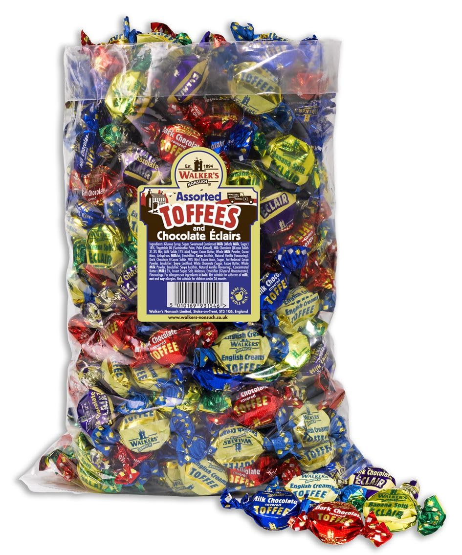 Walkers' Nonsuch front packaging showing assortment and weight, ideal for sharing