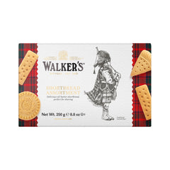 Walkers front packaging showing tartan box and logo, communicates premium gifting