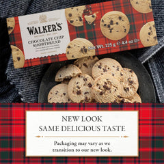 Walker's open pack with stacked cookies, demonstrates portion freshness benefit