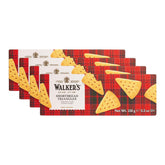 Walker's front packaging showing pack of four, highlights portability and tradition
