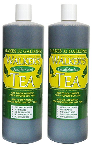 Walker's Tea front label on two 32-ounce bottles showing product and benefits