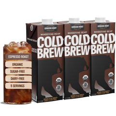 Wandering Bear front packaging showing bold espresso roast benefits