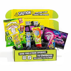 Warheads super sour double drops detail showing two-flavor benefit and vivid hues