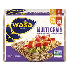 Wasa close-up of crispbread texture highlighting crunchy whole grains and appeal