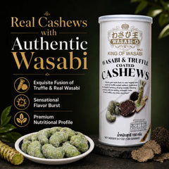 WASABI-O cashew cross-section revealing creamy center and roasted benefit
