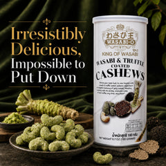WASABI-O cashews on a charcuterie board pairing with cheese and herbs