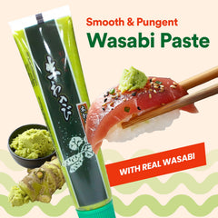 WASABI-O paste texture spread on plate highlighting smooth, fresh root quality