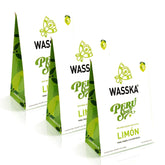 Wasska front packaging showing three limon 4.4 oz packets, convenient cocktail mix
