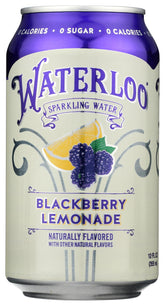 Waterloo front can showing blackberry lemonade branding and vibrant design for visual appeal