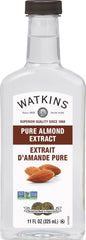 Watkins almond extract front bottle showing crisp branding and capacity benefit