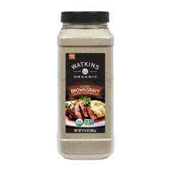 Watkins front packaging 21 oz showing organic label and convenient food-service benefit
