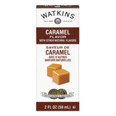 Watkins caramel flavor front bottle showing label and packaging benefit for easy identification