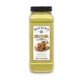Watkins front packaging showing jar and label, highlights long-lasting supply