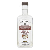 Watkins coconut extract front bottle showing full-size 11 fl oz and clear branding benefit consistent supply