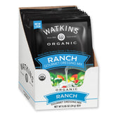 Watkins front packaging showing 12 organic ranch packets and brand trust benefit
