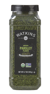 Watkins front packaging showing organic parsley and size benefit
