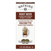 Watkins root beer concentrate front packaging showing label and size benefits