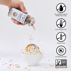 Watkins sprinkles decorating a cupcake benefit: professional-looking colorful finish