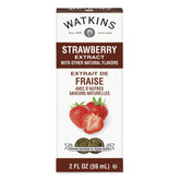 Watkins strawberry extract front packaging showing six bottles for consistent flavor