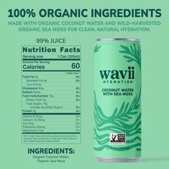 Wavii open can top view showing clear liquid for quick chilled refreshment