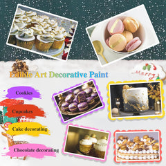 Wayin gold painted cupcake topper adding festive edible sparkle