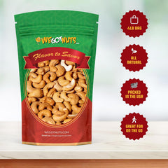 We Got Nuts close-up of roasted cashew texture highlighting roast and crunch benefit
