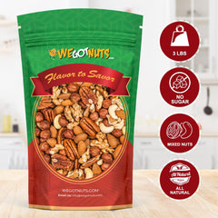 We Got Nuts close-up texture highlighting raw nut variety and natural crunch