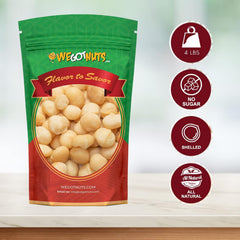 We Got Nuts close-up of raw macadamia kernels highlighting creamy texture benefit