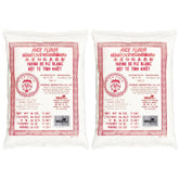 W&E Mart front packaging showing 16 oz two-pack rice flour, pantry-ready convenience
