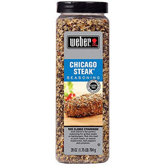 Weber front-shaker showing label and bold seasoning for richer grilled flavor