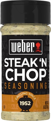 Weber Steak 'N Chop front view pack of jars showing packaging and convenience