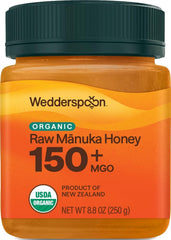 Wedderspoon front jar view showing product and packaging benefits